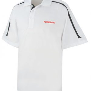 Mens Constrast Stripe Polo White